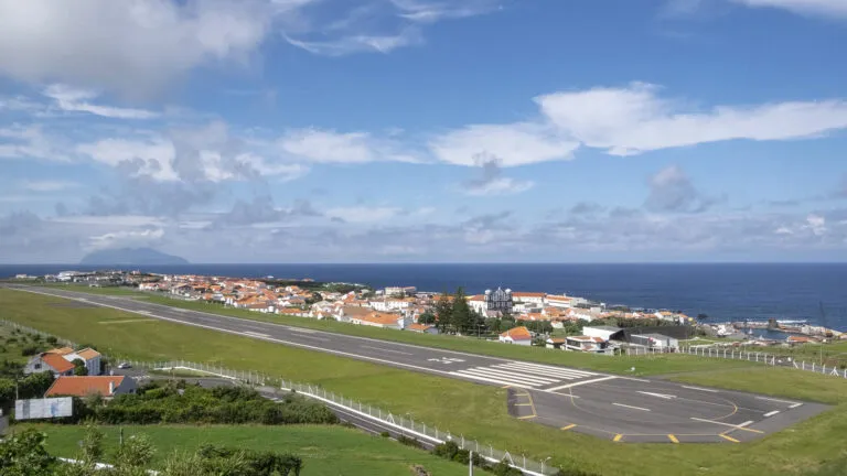 Azoren eiland Flores Airport Santa Cruz Das Flores