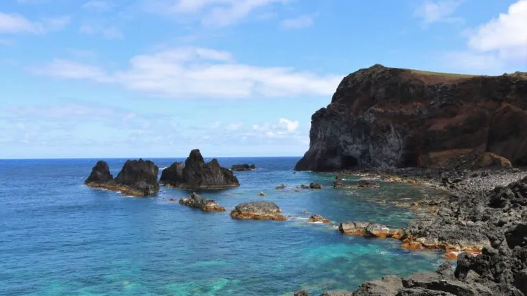 Azoren Graciosa Lava Beach Natural Pool Kust