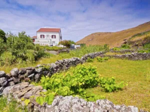 Azoren Santa Maria Noorden Landschap Vallei Huisje