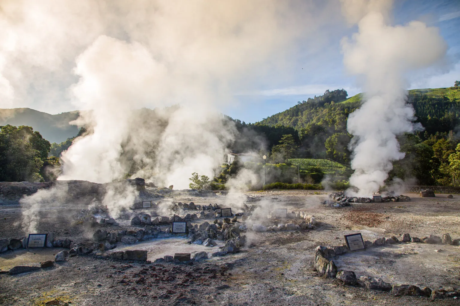 Azoren Sao Miguel Furnas Stoom Vulkaan