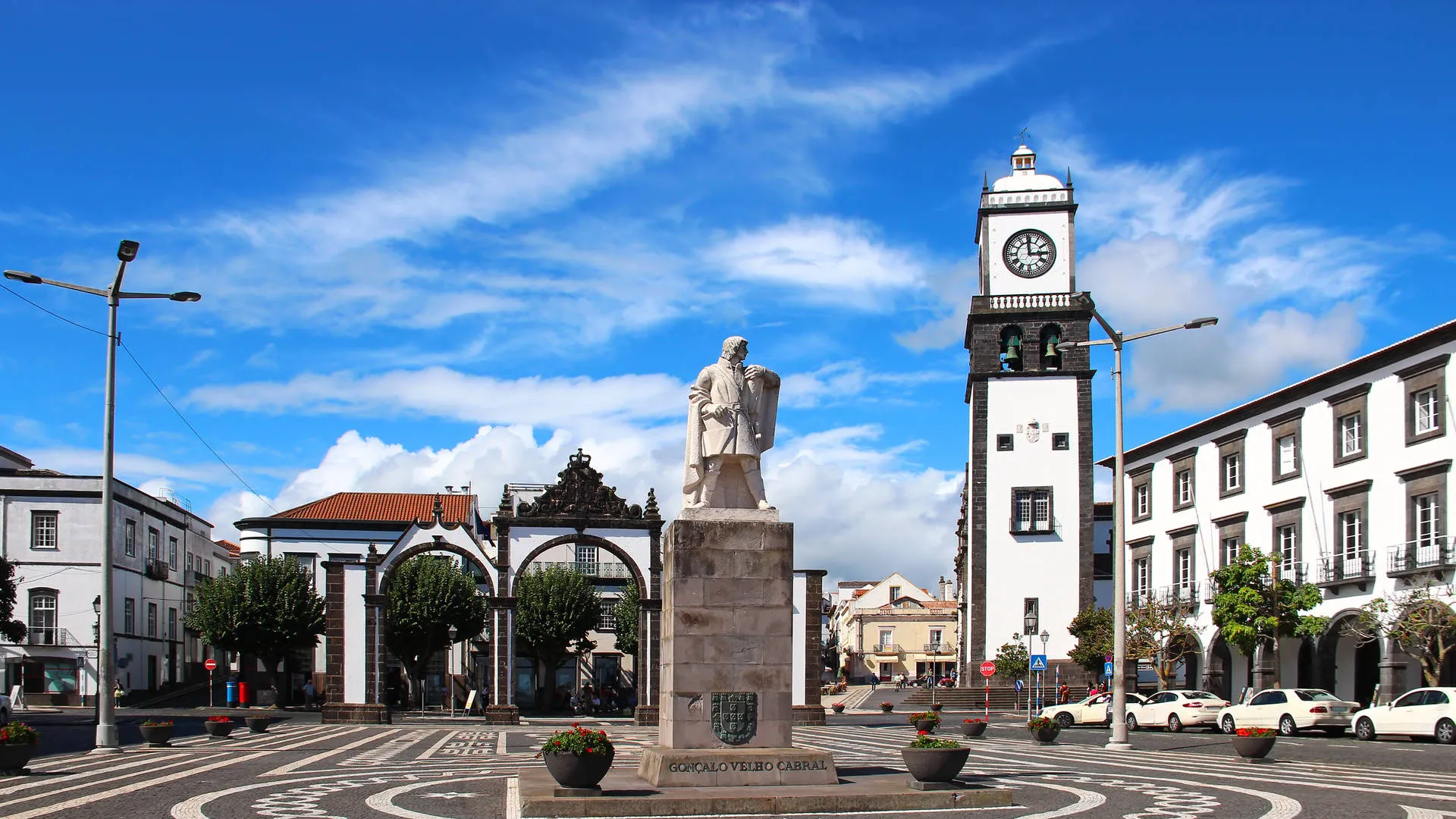 Azoren Sao Miguel Ponta Delgada Portas De Cidades Plein Mozaiek