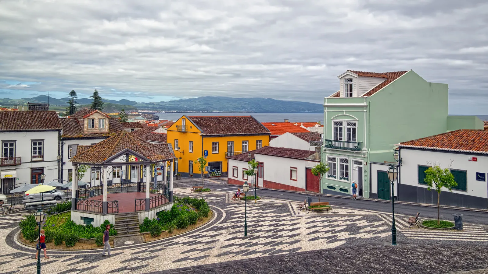Azoren Sao Miguel Ribeira Grande Stad Straatbeeld