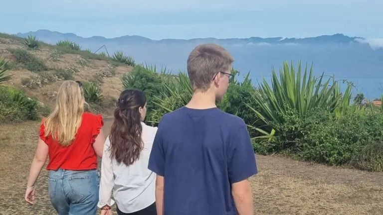 Wandelaars op Sao Vicente, Kaapverdië