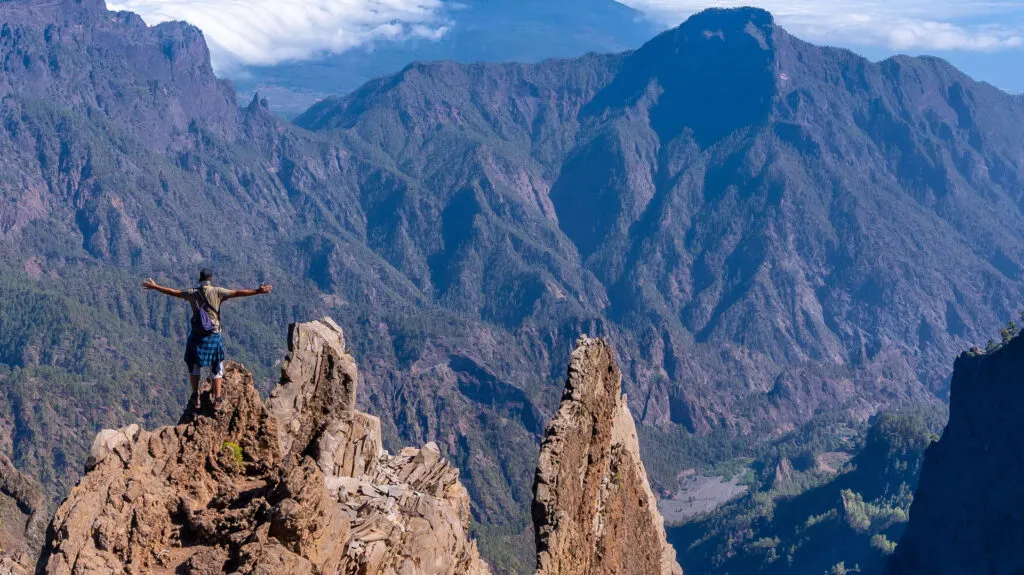 Canarische Eilanden La Palma Uitkijkpunt Caldera De Taburiente National Park beste reistijd