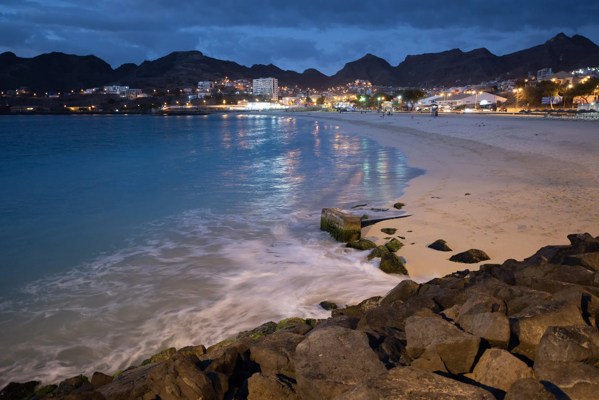 Kaapverdie Sao Vicente Avond Strand Sfeer