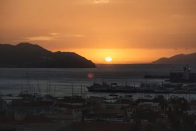 Kaapverdie Sao Vicente Zonsondergang Zee