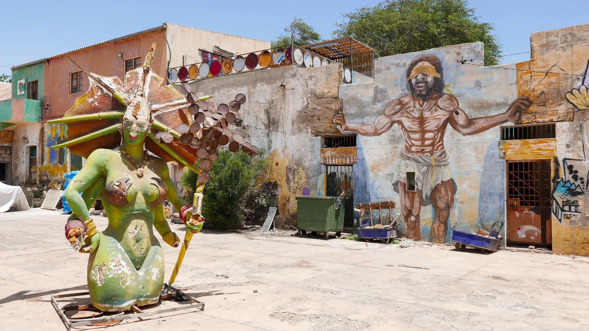 Kaapverdie Saovicente muurschildering lokaal leven