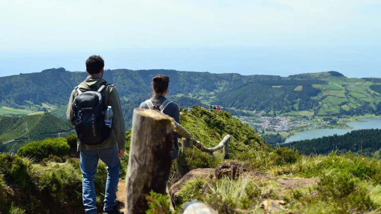 Azoren Sao Miguel Sete Cidades Boca Inferno wandelen azoren